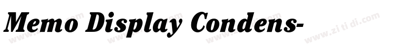 Memo Display Condens字体转换